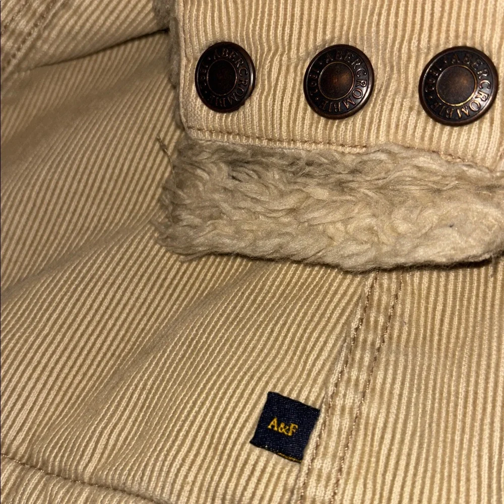 Abercrombie & Fitch Vintage Corduroy Double-Zip Short Trucker Jacket, Size M - Picture 6 of 16